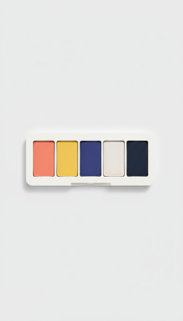 Eyeshadow palette with runway colors